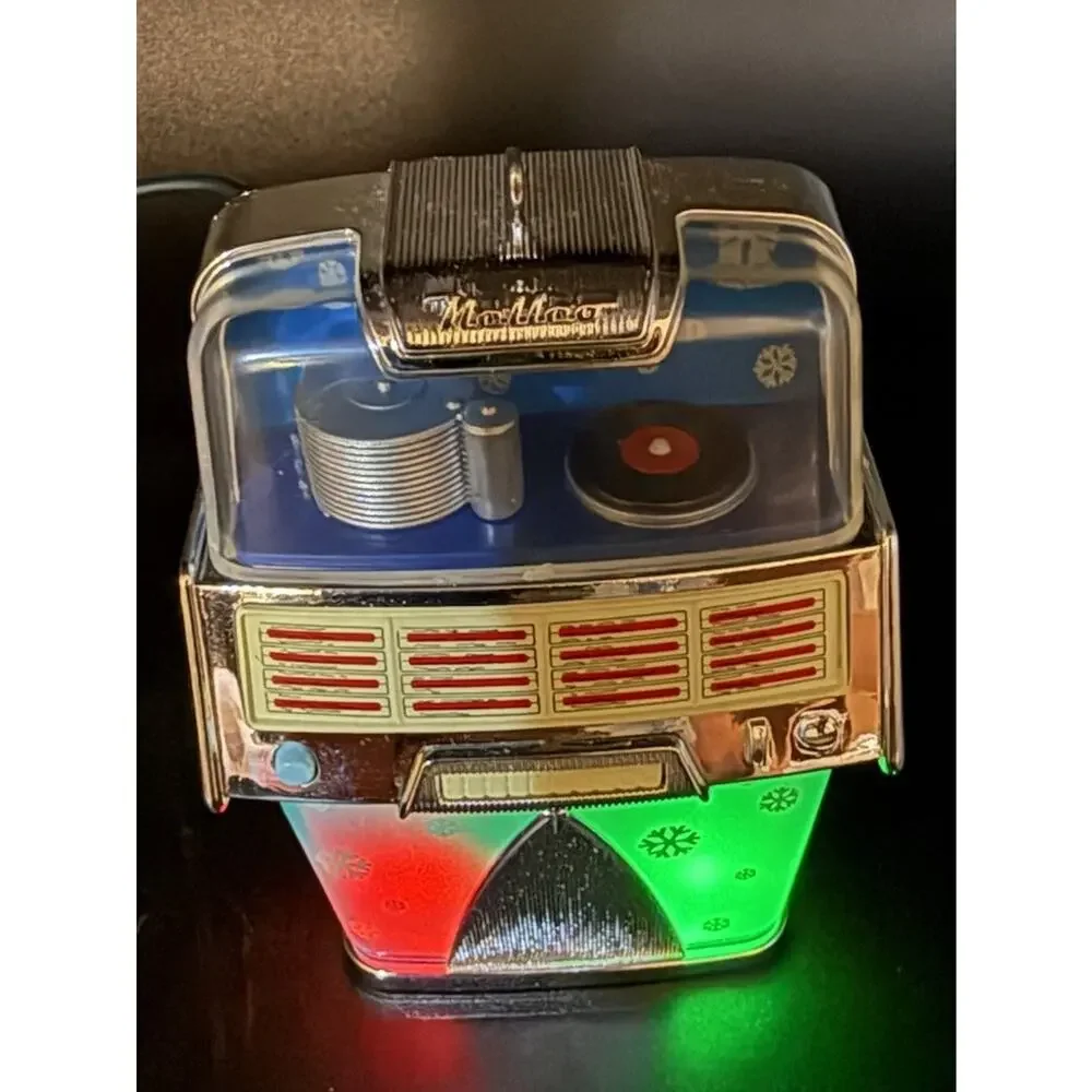 Hallmark Jolly Jukebox Ornament Magic Cord Light Sound No Box EUC -Lo24